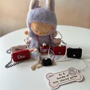 81B,Mini Charm Purse Bundle or Each one sold separately 4 Labubu doll(No Doll)